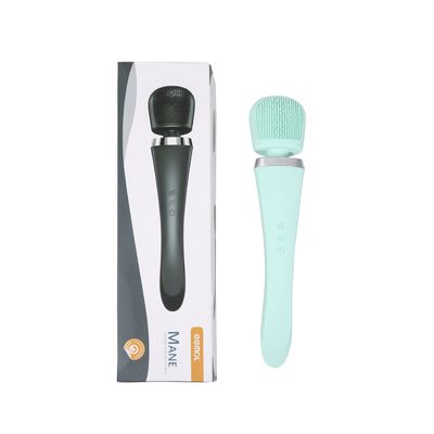 Light Green Ergonomic Handheld Personal Body Massager With Brush