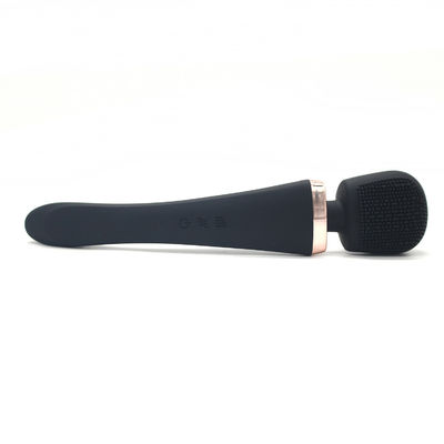 Long Handle Vibrating Silicone Facial Cleansing Brush 8 Speed 20 Frequencies